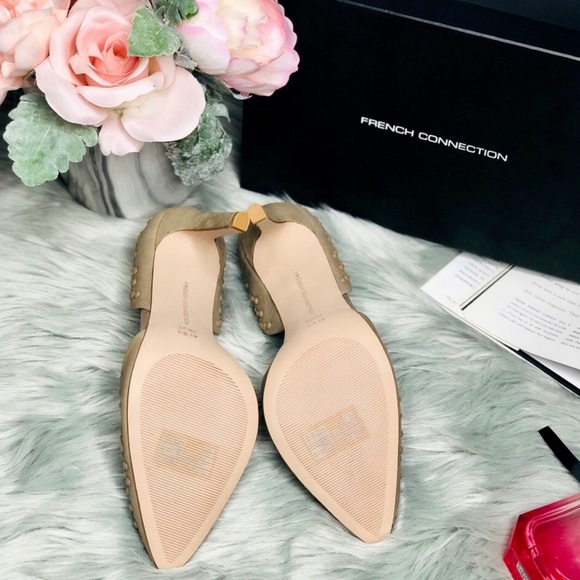 French Connection Maggie Studded Leather Pumps - Picture 7 of 8